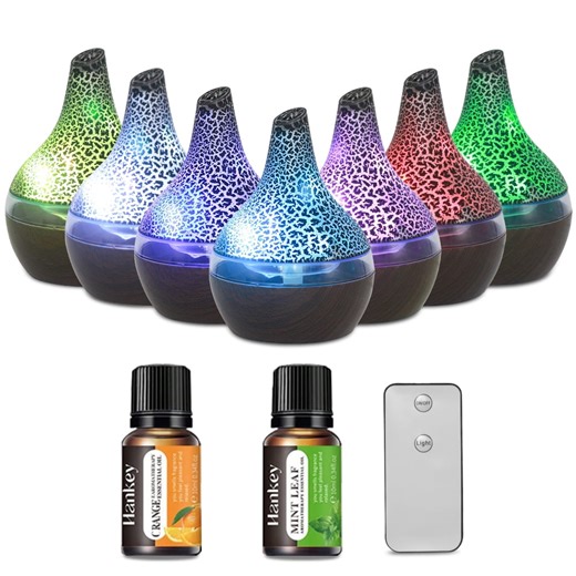 300ml Essential Oil Diffuser USB Aromatherapy Humidifier with 7 Color Changing LED Night Lights for Home, Office, Yoga