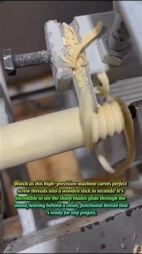 Watch Machine Lathe Carve Perfect Wooden Screw Threads Easily