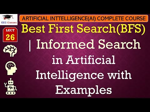 L26: Best First Search(BFS) | Informed Search in Artificial Intelligence with Examples | AI Lectures
