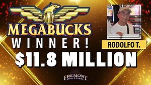 22K views · 279 reactions | Congratulations to Rodolfo T. for hitting our Megabucks Jackpot of $11.8 million! You could be next... #Megabucks #Fremont #Jackpot #Winner #Vegas | Fremont Hotel & Casino – Las Vegas | Facebook