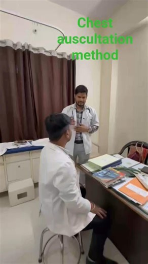 Step ladder method to listen breath sound.