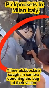 These pickpockets in Milan Italy caught in camera opening the bag of their victim #pickpocketcaught #pickpocketalert #pickpockter #pickpocket #pickpocketing | Jrom Vidz