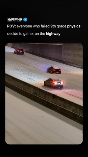 HYPEWHIP on Instagram: "genesis pushing hard 😭🔥 In this viral scene several cars are seen helplessly spinning their wheels as they attempt to battle a frozen incline that has turned the highway into a literal skating rink. Basic cars struggle in these conditions because their standard all-season tires are made of a rubber compound that hardens in the cold, causing the coefficient of friction to drop from a grippy 0.7 on dry pavement to a nearly frictionless 0.1 on ice. Since traction is the re