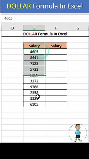 DOLLAR Formula in Excel #excel #microsoftexcel #exceltips #exceltutorial #msexcelfullcourse #shorts