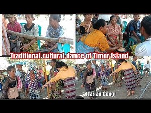 Traditional cultural dance of Timor Island//Tarian budaya tradisional pulau Timor//Tarian Gong