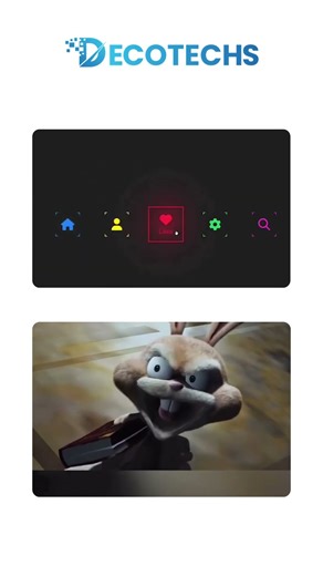 Modern App UI — Home, Profile, Likes, Settings & Search 🔍⚡