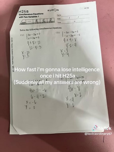 Struggles with Kumon: Losing Confidence in Math