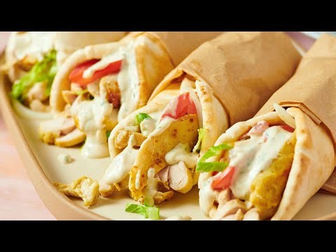 Street Style Chicken Shawarma Recipe | Juicy & Creamy Shawarma Wrap at Home | Must Try!