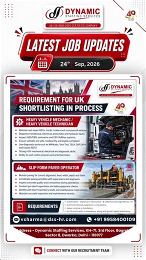 🚀 Explore New Career Opportunities with DSS! #DynamicStaffingServices #OverseasJobs