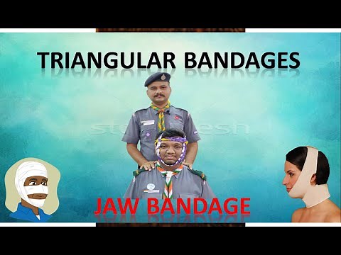 JAW BANDAGE || TYPE-1 || FIRST AID || TRIANGULAR BANDAGES