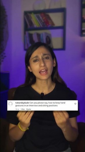 How to keep hand gestures and sitting posture in an interview? #interviewtips #interviewready