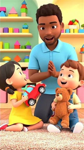 Sharing Toys Song 🤝🧸 | Learn to Share & Take Turns | 3D Nursery Rhymes for Kids