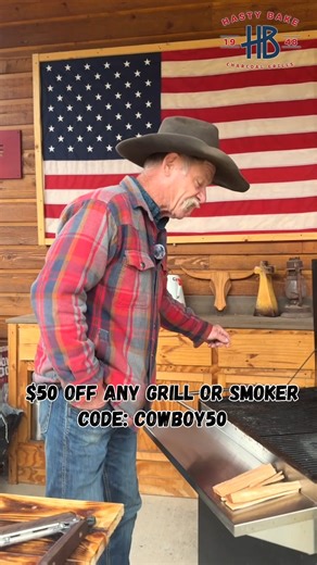 SMOKED CHEESE = it is the perfect time to smoke cheese. Cold air helps keep the cheese firm and a harder cheese will take on that smoke without getting soft. I am using the Hasty Bake grill here and 💥 you can save fifty dollars on any smoker or grill from Hasty Bake with code COWBOY50. 💥 Directions: Soak a few handfuls of hardwood chips in water for about 45 minutes before smoking. You can use any flavor you like: hickory, oak, mesquite, etc. Meanwhile, a heaping handful of hardwood chunks or 