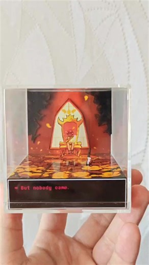 Диорама в кубе по видеоигре Undertale (Сцена Chara) Понаблюдать за моим творчеством можно также в группах Вселенная в кубе во ВКонтакте, Телеграмме, Pinterest и YouTube!!! А приобрести в коллекцию или сделать на заказ можно через сервис Avito #диорама #творчество #videogames #крафт #рекомендации #миниатюра #рукоделие #indie #undertale #chara #tobyfox