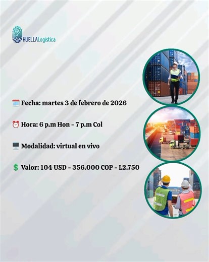 Huella Logística on Instagram: "🎓 CAPACÍTATE Y CERTIFÍCATE EN ESTÁNDARES INTERNACIONALES. Conviértete en Validador Auditor en la comprensión y aplicación de los estándares C-TPAT y OEA (actualizados a octubre 2021). ✅ Modalidad 100% virtual ✅ Ideal para profesionales del sector logístico, seguridad y cumplimiento ✅ Aprende a interpretar y aplicar los estándares correctamente 🔥 DESCUENTO DEL 10% POR TIEMPO LIMITADO 💰 Ahora solo: $320.400 COP | $93.60 USD | L 2.475 📅 Válido hasta el 27 de ener