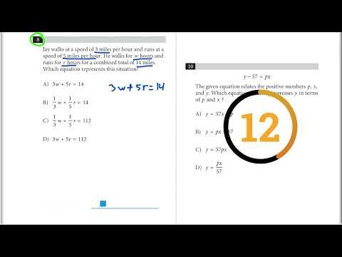 SAT | Test 9 Digital | Module 1 | Problem 8 - IN 30 SECONDS OR LESS