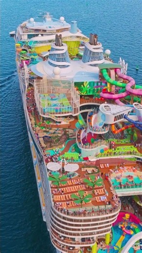 The biggest pool deck at sea on Icon of the Seas 😮🔥 #royalcaribbean