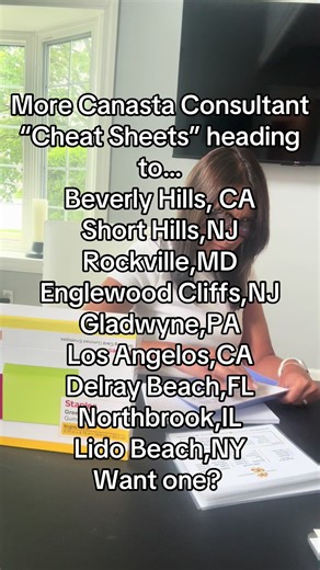 My laminated card has everything you need for keeping score on one side and the special hands I play on the back. Spotted at all the best Canasta tables around the USA and Canada! Reach out if you want one too. #teacher #staples #canasta #canastaconsultant #canastacommunity