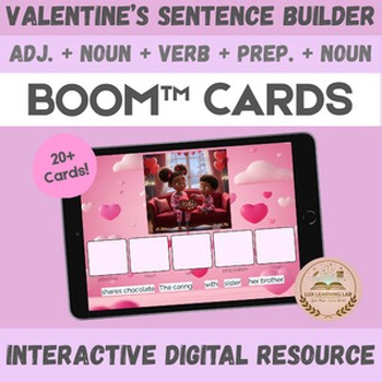 Valentine's Day Boom™ Cards: Building Sentences & Parts of Speech