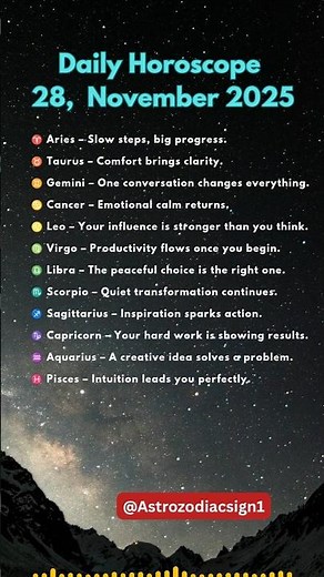 🌟 November 28, 2025 Horoscope for All 12 Zodiac Signs 🔮Bold Moves, Balance & Intuition! #zodiacsigns