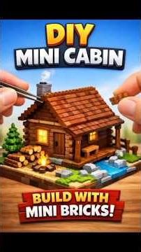 New Build mini Rustic Cabin by mini Bricks.#miniature#easyhouse#diy#miniature#shorts
