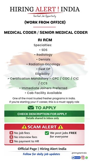 Medical Coder / Senior Medical Coder Location: Noida (Work From Office)