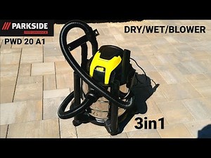 The Parkside PWD 20 A1 wet and dry vacuum cleaner has an extra blowing function 3in1