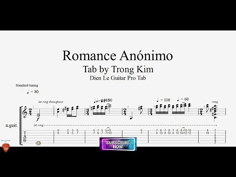 Romance Anónimo with Guitar Tutorial TABs