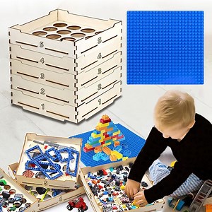 5 Tray Sorter Sifter Box for Lego, Sortier-Sieb-Box für das Sortieren von LegoSteinen, Sortiersystem fürLego, 4 Verschiedene Größen sortier Boxen stapelbar for Lego, Geschenk für LegoLiebhaber