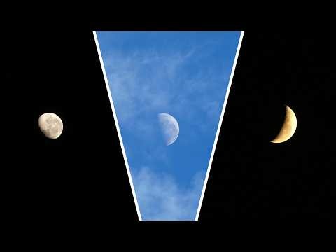 4K UHD - Daily Mindfulness #112 - Waning Gibbous, Third Quarter and Waning Crescent Moon - June 2026
