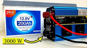 11K views · 166 reactions | 12 volt 200 amp battery test on a 12 volt 3000 watt inverter product links Amazon: https://amzn.to/3PnclhA Official website: https://bit.ly/44f75Sr #inverter #12v #220v #inventorkr #inventor | KR inventor | Facebook