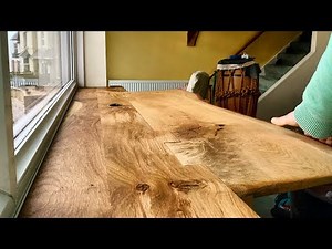 Fold Up Breakfast Bar with Rustic Wooden Hinges