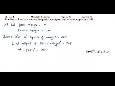 Find two consecutive positive integers, sum of whose squares is 365.