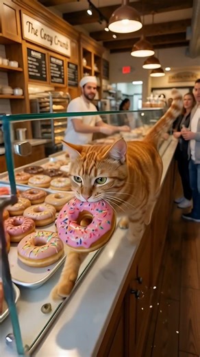 “Cat Caught Stealing Donuts 🍩😹 | Funniest Cat Short #CatShorts #FunnyCat #ViralShorts #NewChannel