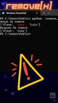 Métodos remove() y pop() #parati #python #programming #coding