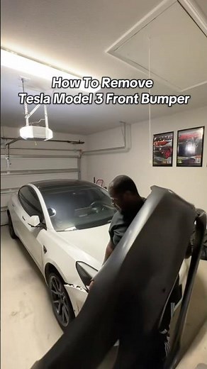 How To Remove Tesla Front Bumper #automobile #tesla #carrepair #model3