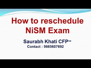 How to reschedule NiSM Examination
