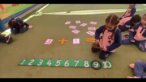 1.4K views | Kg1 Tuba English department Outdoor session Using Number line (MAth) #Alahram_Modern_school | AMS | Facebook