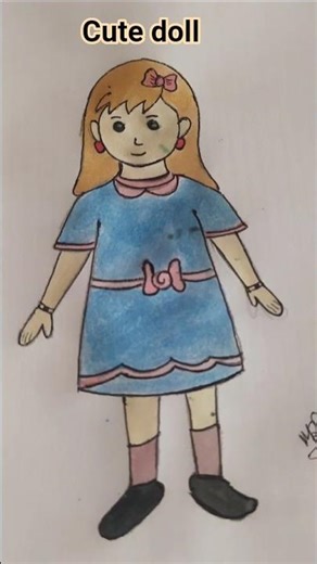 How to draw Cute doll drawing step by step #drawing #doll #new