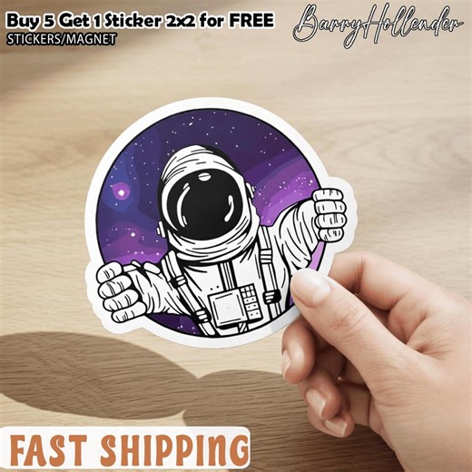Astronaut Lunar Mission Sticker, Space Exploration Decal, Deep Space Journey Cosmic Vinyl Sticker - Etsy