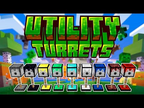 UTILITY TURRETS Add On [MOD] Minecraft Bedrock 1.21.x