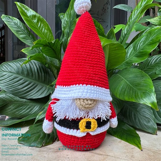 Triangle Hat Gnome Crochet Pattern: Christmas Amigurumi (PDF Download) - Etsy