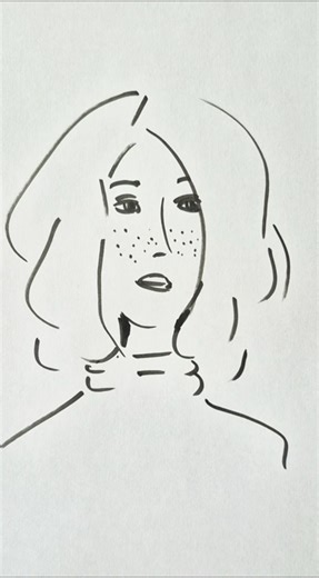 Beautiful face drawing #art #beginnerarttips #drawing #shorts