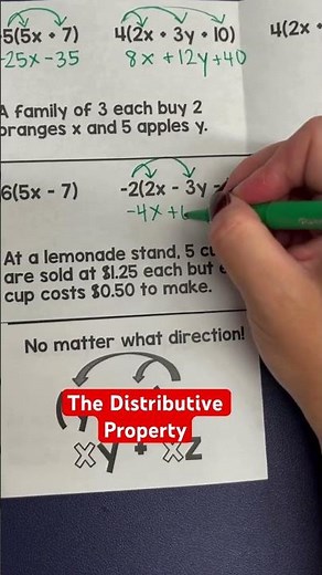 The Distributive Property! #algebra #mathinstruction #highschoolmath #teacher #math