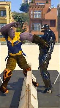 Who is Stronger? Marvel Giant Heroes vs Thanos Children's Epic Slap Battle #shorts #gta5