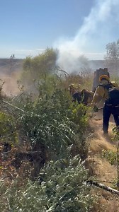 Excellent example of handline construction by Table Mountain Crew 1 (TAB 1). In this video, you will see TAB 1 putting “direct line” on the edge of the fire utilizing hand tools in support of the hose lay that is already deployed around the fire perimeter. #dozer 2140 is constructing a “contingency line”, adjacent to the primary hand line, in case of a spot fire or unexpected shift in the wind. Our engines, crews, aircraft and dozers are ready to respond when the tones go off! #cooperativefirepr
