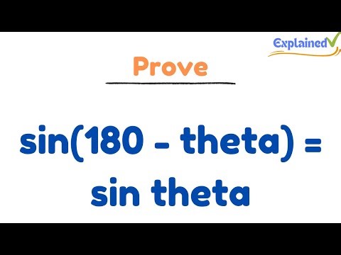 prove sin(180 - theta) = sin theta