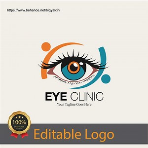 Logo Design for Optical Store and Eye Clinic - Professional and Customizable / Optometry and Eye Health Center Logo Design - Vector Format - Etsy