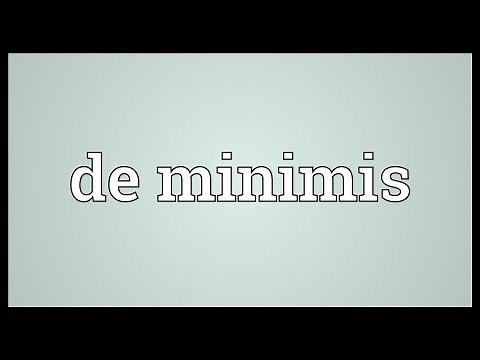 De minimis Meaning