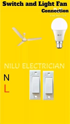 Switch And Light Fan Connection 🪛 #switch #light #fan #connection #sorts #vairalvideo #sortvideo